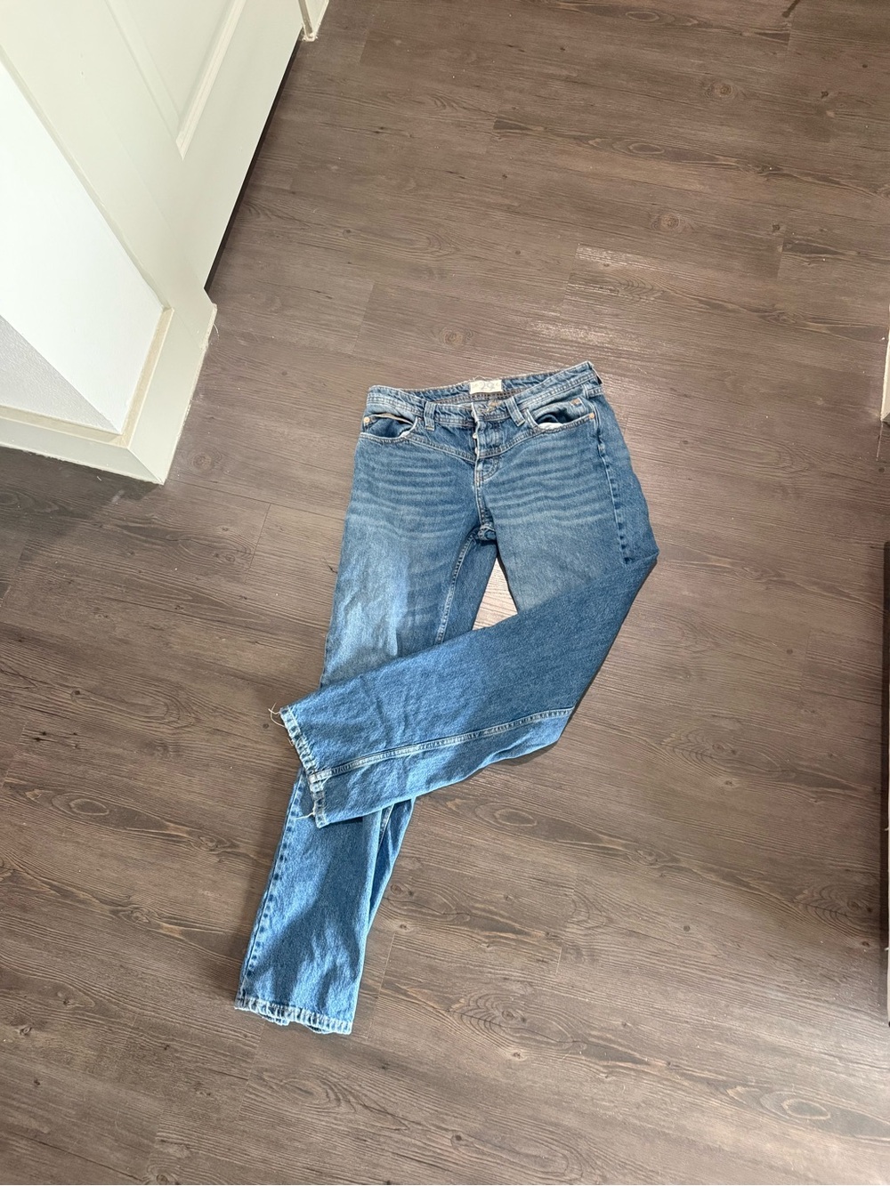 We The Free Mid Wash Straight Leg Jeans